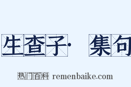 生查子·集句是什么意思的图片